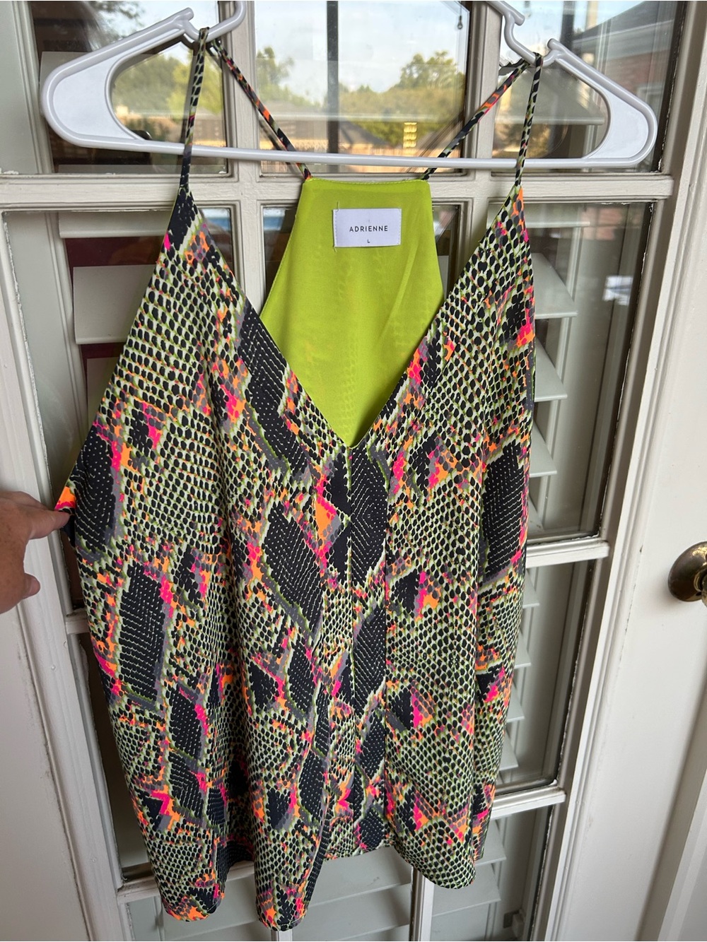 Adrienne Neon Lime, Black & Hot Pink Printed Cami